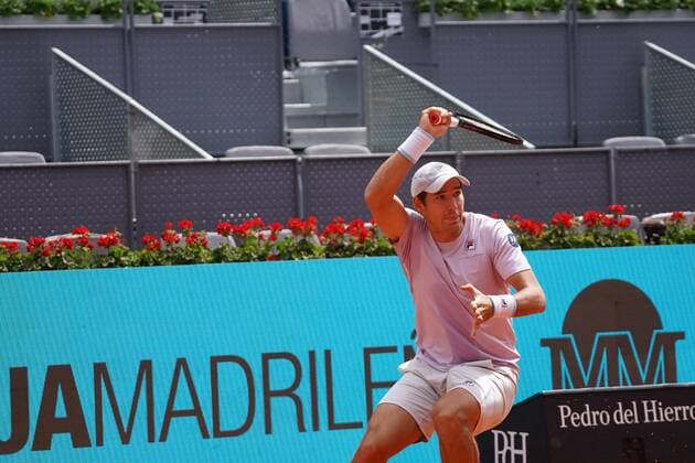 Dusan LAJOVIC (SBR) vs Denis Shapovalov (CAN) during their match at the Mutua Madrid Open tennis tournament in Madrid , Sunday May 02, 2021 Cordon Press