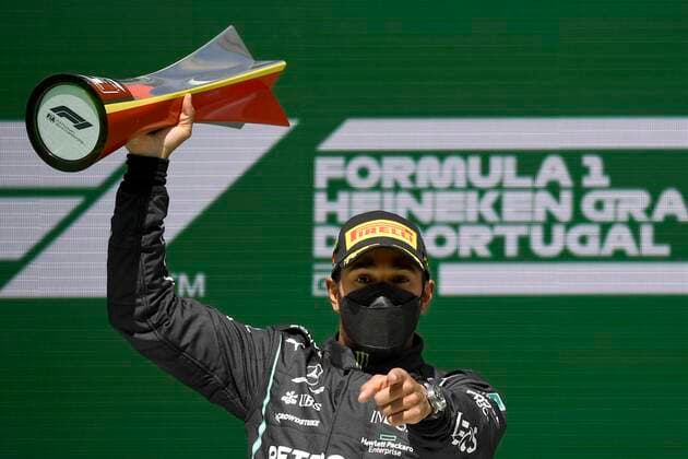 F1 Grand Prix of Portugal 44 Lewis Hamilton (GBR, Mercedes-AMG Petronas F1 Team), F1 Grand Prix of Portugal at Autodromo Internacional do Algarve on May 02, 2021 in Portimao, Portugal. (Photo by GABRIEL BOUYS AFP FIA Pool via HOCH ZWEI) Portimao Portugal Poolfoto HOCH ZWEI Pool AFP ,EDITORIAL USE ONLY