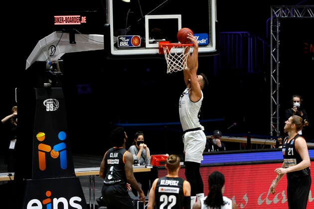 02.05.2021, easyCredit Basketball Bundesliga, BBL, Saison 2020 2021, Herren, Chemnitz Niners - Ratiopharm Ulm Filip Stanic, Niners Chemnitz Chemnitz Messe Chemnitz Sachsen Germany