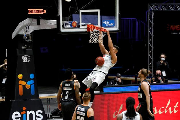 02.05.2021, easyCredit Basketball Bundesliga, BBL, Saison 2020 2021, Herren, Chemnitz Niners - Ratiopharm Ulm Filip Stanic, Niners Chemnitz Chemnitz Messe Chemnitz Sachsen Germany
