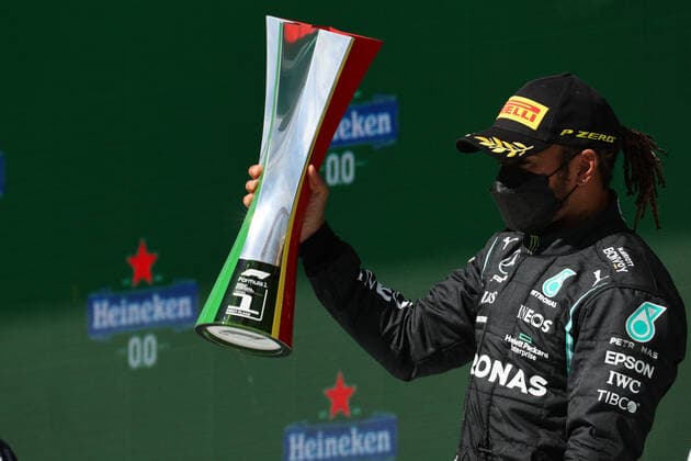 F1 Grand Prix of Portugal 44 Lewis Hamilton (GBR, Mercedes-AMG Petronas F1 Team), F1 Grand Prix of Portugal at Autodromo Internacional do Algarve on May 2, 2021 in Portimao, Portugal. (Photo by xpbimages.com XPB Images FIA Pool via HOCH ZWEI) Portimao Portugal Poolfoto HOCH ZWEI Pool XPB Images ,EDITORIAL USE ONLY