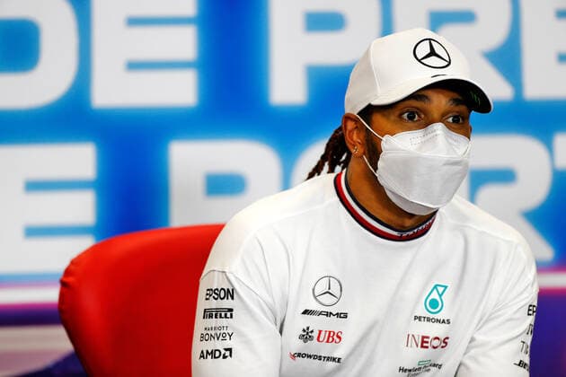 F1 Grand Prix of Portugal 44 Lewis Hamilton (GBR, Mercedes-AMG Petronas F1 Team), F1 Grand Prix of Portugal at Autodromo Internacional do Algarve on May 2, 2021 in Portimao, Portugal. (Photo by xpbimages.com XPB Images FIA Pool via HOCH ZWEI) Portimao Portugal Poolfoto HOCH ZWEI Pool XPB Images ,EDITORIAL USE ONLY