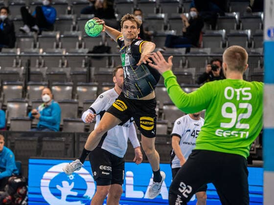 Rune Dahmke (Deutschland 34), Deutschland vs. Estland, EM-Qualifikation, Handball, Herren, 02.05.2021 Deutschland vs. Estland, EM-Qualifikation, Handball, Herren, 02.05.2021 Stuttgart Copyright: xMichaelxSchmidt Eibner-Pressefotx EP_MST