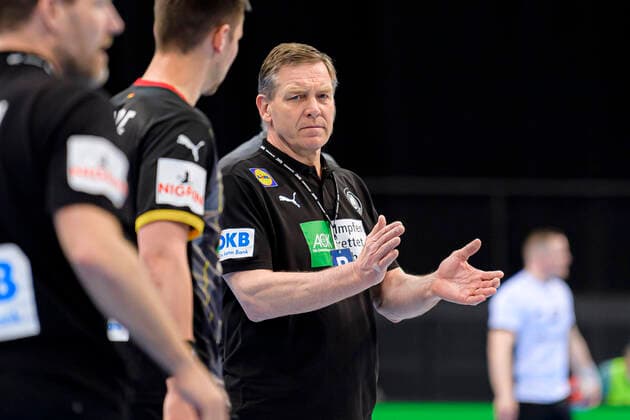 Stuttgart, Deutschland 02. Mail 2021: Herren EHF EM 2022 Qualifikation, Deutschland vs. Estland Trainer Alfred Gislason (Deutschland) Stuttgart Porsche Arena Baden-Württemberg Deutschland
