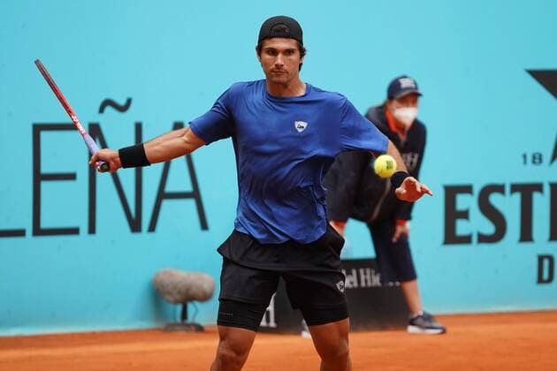 Pablo Andujar (SPA) vs Marcos Giron (US) during the Monday session at the Mutua Madrid Tennis Open, Madrid May 3, 2021 Cordon Press