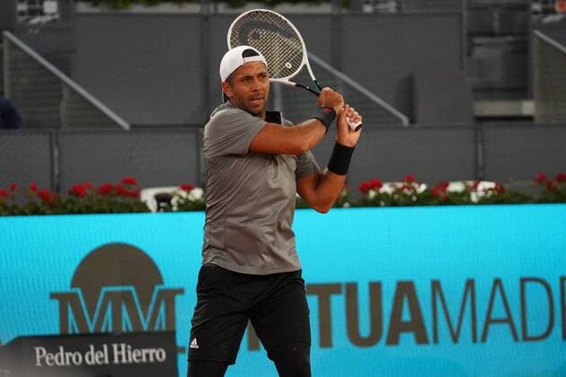 Christian Garín (CHI) vs Fernando Verdasco (SPA) Durning Match WTA, Tennis Damen 1000 - Mutua Madrid Open 2021, Madrid May 3, 2021 Cordon Press