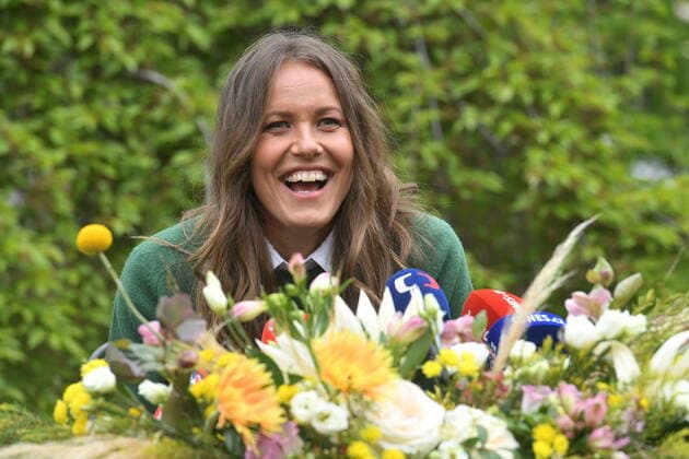 Bilder des Jahres 2021, Sport 05 Mai Sport Themen der Woche KW18 Sport Bilder des Tages Czech tennis player Barbora Strycova, winner of Wimbledon doubles, ended her career at age of 35 years, plans last farewell match, she said at a press conference, PK, Pressekonferenz on May 4, 2021, in Prague, Czech Republic. (CTKxPhoto MichaelaxRihova) CTKPhotoP2021050403586 