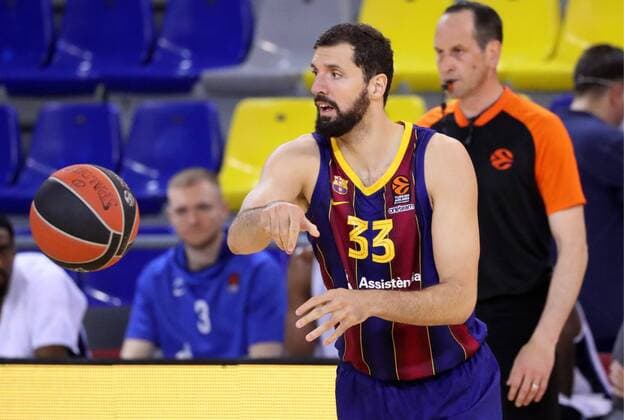 May 04, 2021, Barcelona, Catalonia, Spain: Nikola Mirotic during the match betweeen FC Barcelona, Barca and Zenit Saint Petersburg, corresponding to the 5th match of the 1 4 final of the Euroleague, played at the Palau Blaugrana. Photo: JGS Cordon Press Cordon Press