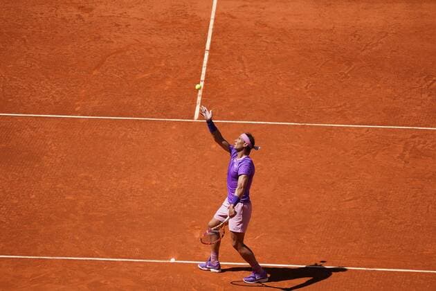Rafael Nadal (SPA) VS Carlos Alcaraz (SPA) Durning Match Master 1000 - Mutua Madrid Open 2021, Madrid May 5, 2021 Cordon Press