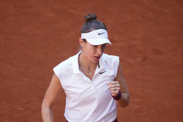 Mutua Madrid Open - Day Seven Belinda Bencic of Switzerland in action during her quarterfinal match against Paula Badosa of Spain during day seven of the Mutua Madrid Open at La Caja Magicaon May 05, 2021 in Madrid, Spain. Madrid Spain gonzalez-notitle210505_nprKa  Copyright: xOscarxGonzalezx