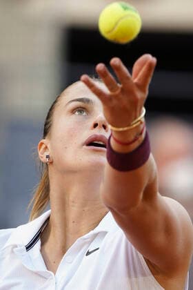 Mutua Madrid Open - Day Seven Aryna Sabalenka of Belarus in action during her quarterfinal match against Elise Mertens of Belgium during day seven of the Mutua Madrid Open at La Caja Magicaon May 05, 2021 in Madrid, Spain. Madrid Spain gonzalez-notitle210505_np9Ga  Copyright: xOscarxGonzalezx