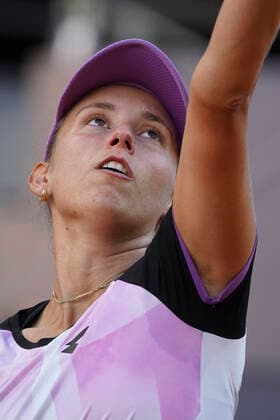 Mutua Madrid Open - Day Seven Elise Mertens of Belgium in action during from her quarterfinal match against Aryna Sabalenko of Belarus due to an injury during day seven of the Mutua Madrid Open at La Caja Magicaon May 05, 2021 in Madrid, Spain Madrid Spain gonzalez-notitle210505_npfN4  Copyright: xOscarxGonzalezx