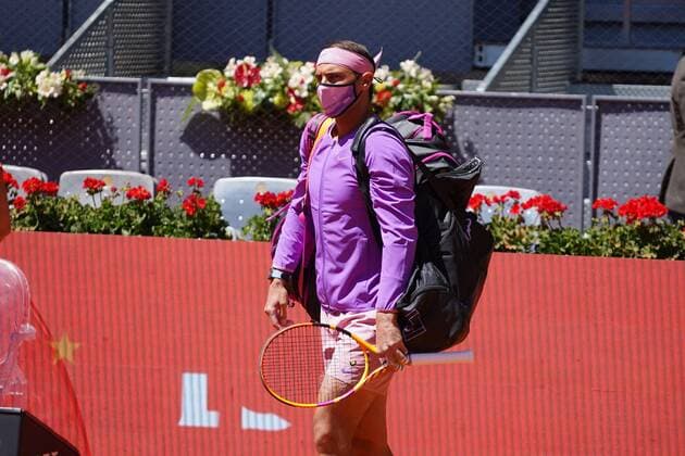 Rafael Nadal (SPA) VS Alexei Popyrin (AUS) Durning Match Master 1000 - Mutua Madrid Open 2021, Madrid May 6, 2021 Cordon Press