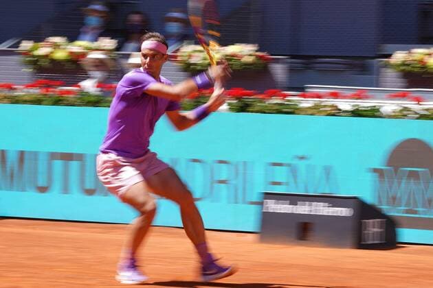 Rafael Nadal (SPA) VS Alexei Popyrin (AUS) Durning Match Master 1000 - Mutua Madrid Open 2021, Madrid May 6, 2021 Cordon Press