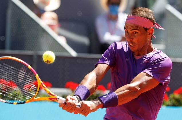 Sport Bilder des Tages Sport Bilder des Tages Rafael Nadal of Spain in action against Alexei Popyrin of Australia during their Mutua Madrid Open tennis tournament round of 16 tennis match held in Madrid, central Spain, 06 May 2021. Rafael Nadal vs Alexei Popyrin !ACHTUNG: NUR REDAKTIONELLE NUTZUNG!  Copyright: xChemaxMoyax GRAF768 20210506-637559153715918626