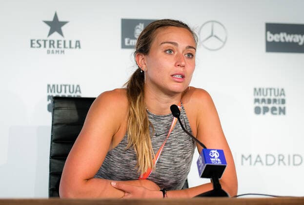 May 6, 2021, MADRID, MADRID, SPAIN: Paula Badosa of Spain talks to the media after losing the semi-final of the 2021 Mutua Madrid Open WTA, Tennis Damen 1000 tournament MADRID SPAIN - ZUMAa181 20210506_zaa_a181_059 Copyright: xRobxPrangex