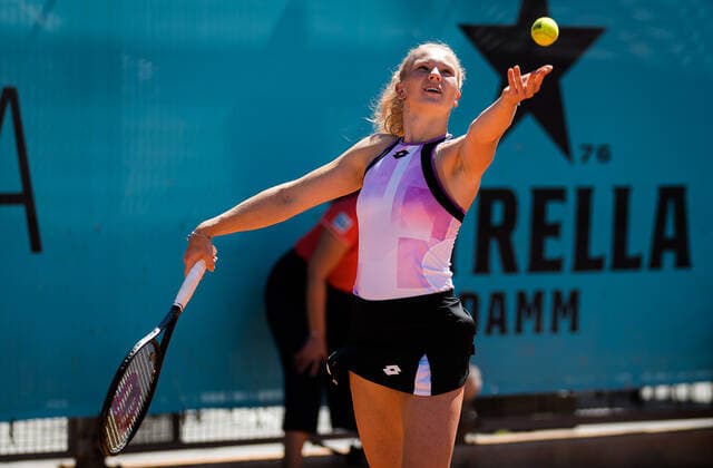 May 6, 2021, MADRID, MADRID, SPAIN: Katerina Siniakova of the Czech Republic in action during the doubles semi-final of the 2021 Mutua Madrid Open WTA, Tennis Damen 1000 tournament MADRID SPAIN - ZUMAa181 20210506_zaa_a181_073 Copyright: xRobxPrangex