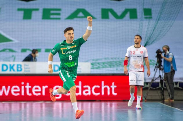 Lucas Krzikalla (DHfK 8) GER, Handball, 1.Bundesliga, SC DHfK vs MT Melsungen, 06.05.2021 Copyright: xModlax Eibner-Pressefotox EP_cma