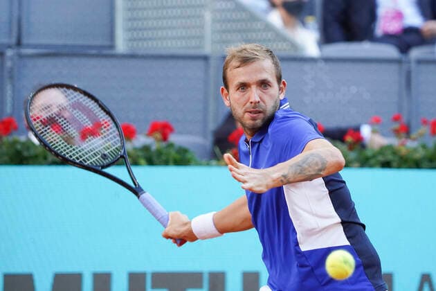 Mutua Madrid Open - Day Eight Daniel Evans of Great Britain in action during in his round of 16 match against Alexander Zverev of Germany on day eight of the Mutua Madrid Open tennis tournament at La Caja Magica on May 06, 2021 in Madrid, Spain. Madrid Spain gonzalez-notitle210506_npHcf  Copyright: xOscarxGonzalezx