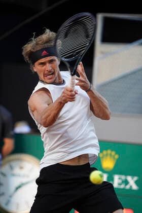 Mutua Madrid Open - Day Eight Alexander Zverev of Germany in action during his third round match against Daniel Evans of Great Britain during day eight of the Mutua Madrid Open at La Caja Magica on May 06, 2021 in Madrid, Spain Madrid Spain gonzalez-notitle210506_npF32  Copyright: xOscarxGonzalezx