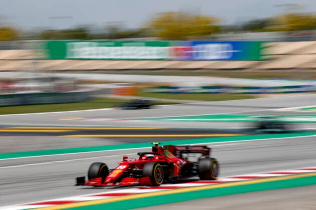55 Carlos Sainz (ESP, Scuderia Ferrari Mission Winnow), F1 Grand Prix of Spain at Circuit de Barcelona-Catalunya on May 7, 2021 in Barcelona, Spain. (Photo by HOCH ZWEI) Barcelona Spain