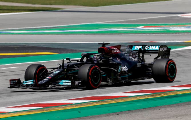 44 Lewis Hamilton (GBR, Mercedes-AMG Petronas F1 Team), F1 Grand Prix of Spain at Circuit de Barcelona-Catalunya on May 7, 2021 in Barcelona, Spain. (Photo by HOCH ZWEI) Barcelona Spain