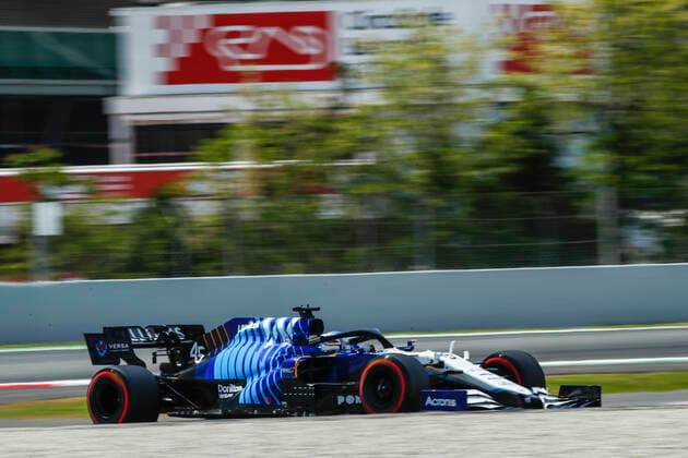 45 NISSANY Roy (il), Williams Racing F1 FW43B, action during the Formula 1 Aramco Gran Premio De Espana 2021 from May 07 to 10, 2021 on the Circuit de Barcelona-Catalunya, in Montmelo, near Barcelona, Spain FORMULE 1 : Grand prix d Espagne - Barcelone - Essais - 07 05 2021 DPPI Panoramic 