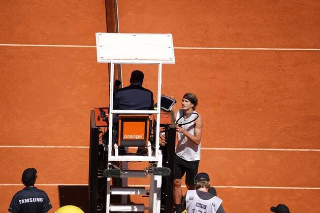 Rafae lNadal (SPA) VS Alexander Zverev (GER) Durning Match Master 1000 - Mutua Madrid Open 2021, Madrid May 7, 2021 Cordon Press