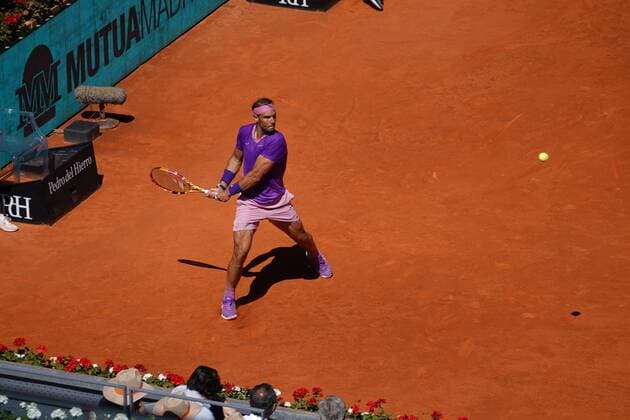Rafae lNadal (SPA) VS Alexander Zverev (GER) Durning Match Master 1000 - Mutua Madrid Open 2021, Madrid May 7, 2021 Cordon Press