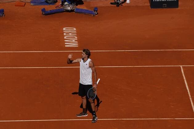 Rafael Nadal (SPA) VS Alexander Zverev (GER) Durning Match Master 1000 - Mutua Madrid Open 2021, Madrid May 7, 2021 Cordon Press Cordon Press