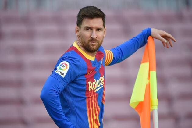 Mandatory Credit: Photo by Bagu Blanco Pressinphoto Shutterstock (11894532s) Lionel Messi of FC Barcelona, Barca FC Barcelona v Atletico de Madrid, LaLiga Santander, date 35. Football, Camp Nou Stadium, Barcelona, Spain - 8 May 2021 EDITORIAL USE ONLY No use with unauthorised audio, video, data, fixture lists (outside the EU), club league logos or live services. Online in-match use limited to 45 images (+15 in extra time). No use to emulate moving images. No use in betting, games or single club league player publications services. FC Barcelona v Atletico de Madrid, LaLiga Santander, date 35. Football, Camp Nou Stadium, Barcelona, Spain - 8 May 2021 EDITORIAL USE ONLY No use with unauthorised audio, video, data, fixture lists (outside the EU), club league logos or live services. Online in-match use limited to 45 images (+15 in extra time). No use to emulate moving images. No use in betting, games or  Copyright: xBaguxBlanco Pressinphoto Shutterstockx 11894532s