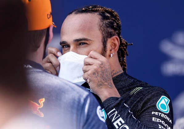 33 Max Verstappen (NED, Red Bull Racing), 44 Lewis Hamilton (GBR, Mercedes-AMG Petronas F1 Team), F1 Grand Prix of Spain at Circuit de Barcelona-Catalunya on May 8, 2021 in Barcelona, Spain. (Photo by HOCH ZWEI) Barcelona Spain