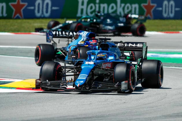 14 Fernando Alonso (ESP, Alpine F1 Team), F1 Grand Prix of Spain at Circuit de Barcelona-Catalunya on May 8, 2021 in Barcelona, Spain. (Photo by HOCH ZWEI) Barcelona Spain