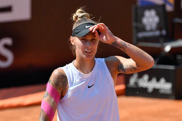 Photo Fabrizio Corradetti - LaPresse 09 05 2021 Roma (Italy) Tennis Qualifying final Sara Errani (ITA) vs Polona Hercog (SLO) Internazionali BNL d Italia 2021 In the pic: Polona Hercog  Copyright: xFabrizioxCorradetti LaPressex