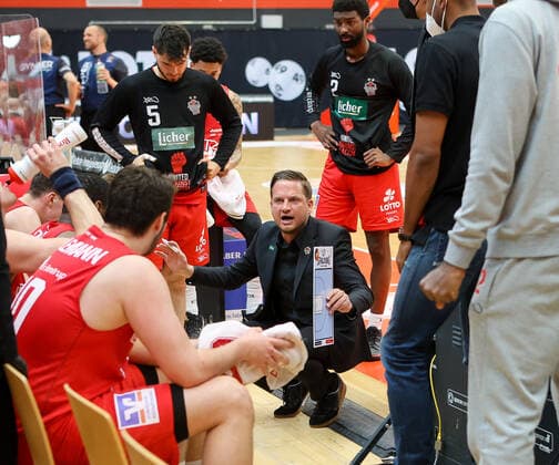 Giessen-Coach Rolf Scholz, JobStairs GIESSEN 46ers vs Loewen Braunschweig, Basketball, Basketball Bundesliga, 34. Spieltag, 09.05.2021, JobStairs GIESSEN 46ers vs Loewen Braunschweig, Basketball, Basketball Bundesliga, 34. Spieltag, 09.05.2021, Foto: EIBNER Joerg Niebergall Giessen Copyright: xJoergxNiebergall Eibner-Pressefox EP_JNL
