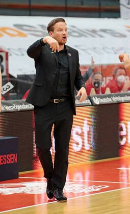 09.05.2021, xovx, Basketball BBL, JobStairs Gießen 46ers - Basketball Löwen Braunschweig Trainer Rolf Scholz (Gießen 46ers), Freisteller Gießen Sporthalle Gießen-Ost Hessen Deutschland (DE)