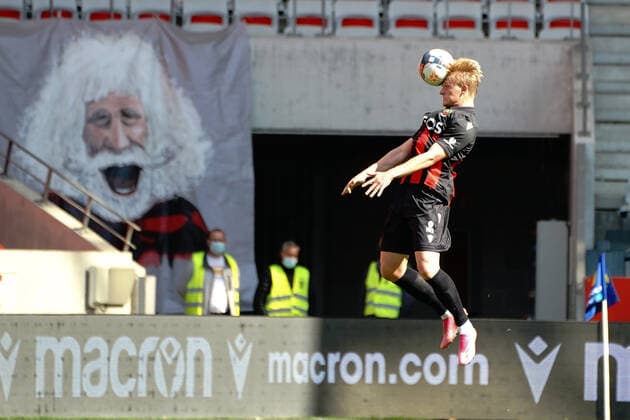 Kasper Dolberg (OGC Nice) FOOTBALL : OGC Nice vs Brest - Ligue 1 Uber Eats - Nice - 09 05 2021 NorbertScanella PanoramiC 