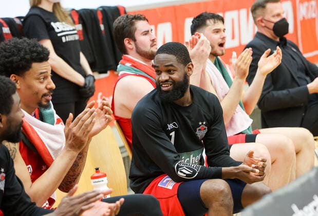 Jonathan Stark (JobStairs GIESSEN 54), JobStairs GIESSEN 46ers vs Loewen Braunschweig, Basketball, Basketball Bundesliga, 34. Spieltag, 09.05.2021, JobStairs GIESSEN 46ers vs Loewen Braunschweig, Basketball, Basketball Bundesliga, 34. Spieltag, 09.05.2021, Foto: EIBNER Joerg Niebergall Giessen Copyright: xJoergxNiebergall Eibner-Pressefox EP_JNL