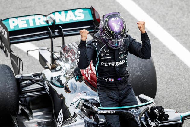 44 Lewis Hamilton (GBR, Mercedes-AMG Petronas F1 Team), F1 Grand Prix of Spain at Circuit de Barcelona-Catalunya on May 9, 2021 in Barcelona, Spain. (Photo by HOCH ZWEI) Barcelona Spain