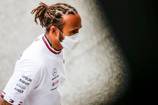 HAMILTON Lewis (gbr), Mercedes AMG F1 GP W12 E Performance, portrait during the Formula 1 Aramco Gran Premio De Espana 2021 from May 07 to 10, 2021 on the Circuit de Barcelona-Catalunya, in Montmelo, near Barcelona, Spain FORMULE 1 : Grand prix d Espagne - Barcelone - 09 05 2021 DPPI Panoramic 