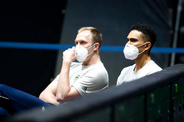 09.05.2021, easyCredit Basketball Bundesliga, BBL, Saison 2020 2021, Herren, Chemnitz Niners - ALBA Berlin Luke Sikma, Alba Berlin, Maodo Lo, Alba Berlin Chemnitz Messe Chemnitz Sachsen Germany