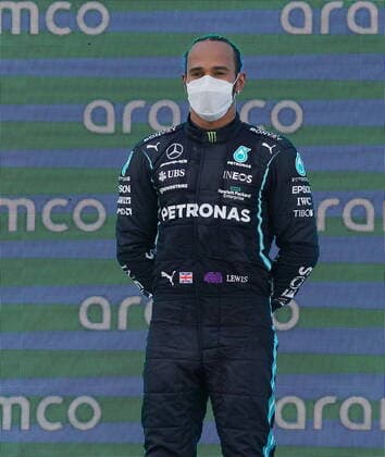 F1 Aramco Grand Prix von Spanien 2021 09.05.2021, Circuit de Catalunya, Barcelona, F1 Aramco Grand Prix von Spanien 2021 , im Bild Podium: Sieger Lewis Hamilton (GBR 44), Mercedes-AMG Petronas Formula One Team