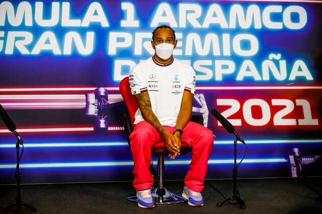 F1 Grand Prix of Spain 44 Lewis Hamilton (GBR, Mercedes-AMG Petronas F1 Team), F1 Grand Prix of Spain at Circuit de Barcelona-Catalunya on May 9, 2021 in Barcelona, Spain. (Photo by Xavi Bonilla DPPI FIA Pool via HOCH ZWEI) Barcelona Spain Poolfoto HOCH ZWEI Pool Xavi Bonilla DP ,EDITORIAL USE ONLY
