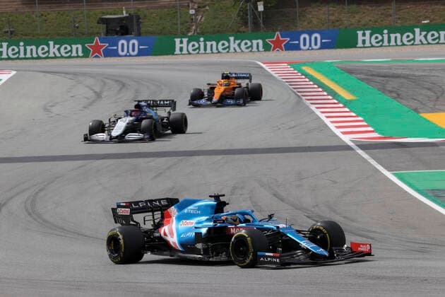14 Fernando Alonso (ESP, Alpine F1 Team), F1 Grand Prix of Spain at Circuit de Barcelona-Catalunya on May 9, 2021 in Barcelona, Spain. (Photo by HOCH ZWEI) Barcelona Spain