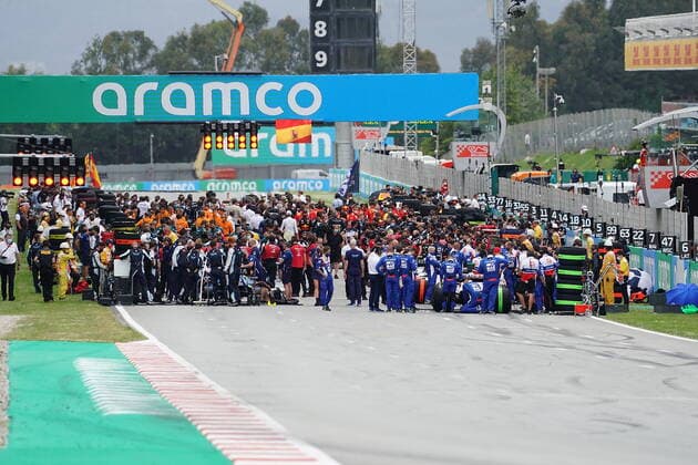 F1 Aramco Grand Prix von Spanien 2021 09.05.2021, Circuit de Catalunya, Barcelona, F1 Aramco Grand Prix von Spanien 2021 , im Bild Übersicht der Startaufstellung in Barcelona.