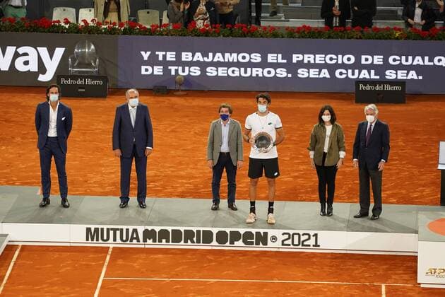 Alexander Zverev (GER) VS Matteo Berrettini (ITA) Durning final Match Master 1000 - Mutua Madrid Open 2021, Madrid May 9, 2021 Cordon Press