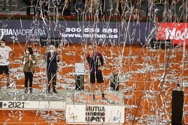 Alexander Zverev (GER) VS Matteo Berrettini (ITA) Durning final Match Master 1000 - Mutua Madrid Open 2021, Madrid May 9, 2021 Cordon Press
