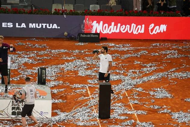 Alexander Zverev (GER) VS Matteo Berrettini (ITA) Durning final Match Master 1000 - Mutua Madrid Open 2021, Madrid May 9, 2021 Cordon Press