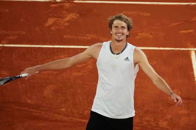 Mutua Madrid Open - Day Eleven Alexander Zverev of Germany in action against Matteo Berrettini of Italy (not seen) during Men s Singles final match on the ATP, Tennis Herren Masters 1000 - Mutua Madrid Open 2021 at La Caja Magica on May 9, 2021 in Madrid, Spain. Madrid Spain gonzalez-notitle210509_npeyl  Copyright: xOscarxGonzalezx
