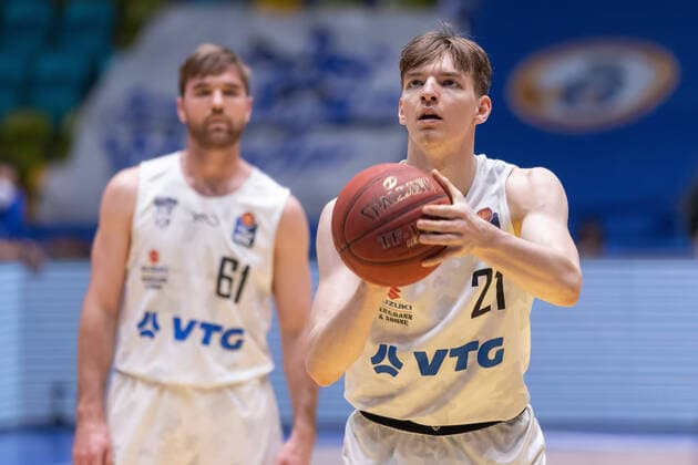 Fraport Skyliners - Hamburg Towers, easyCredit BBL Justus Hollatz (Hamburg Towers, 21). Basketball-Spiel der easyCredit BBL zwischen den Fraport Skyliners und den Hamburg Towers am 9. Mai 2021 in der Fraport-Arena in Frankfurt am Main., Frankfurt am Main Hessen Deutschland Fraport-Arena